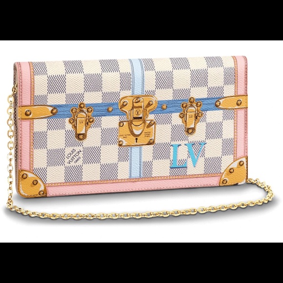 Louis Vuitton Handbags - Authentic Louis Vuitton Azur wallet on chain trunk